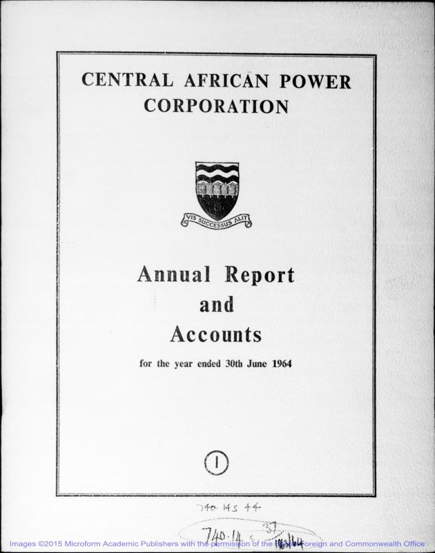 View document: Central African Power Corporation, 1963-1980.