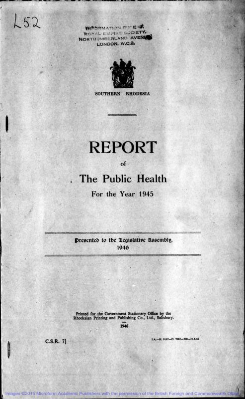 View document: Public Health, 1945-1963.