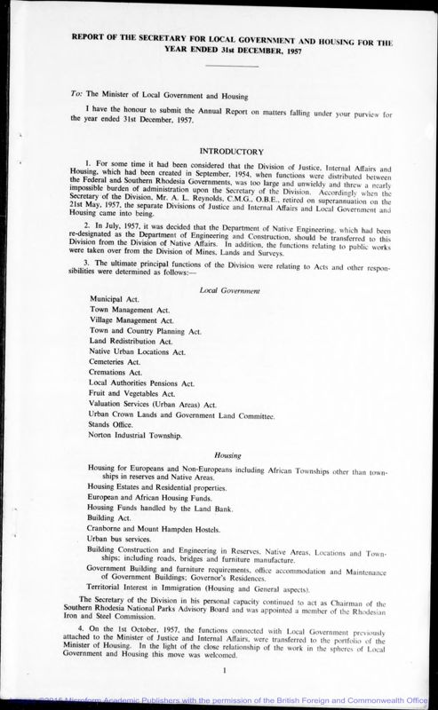 View document: Local Government and Housing, 1957-1972.