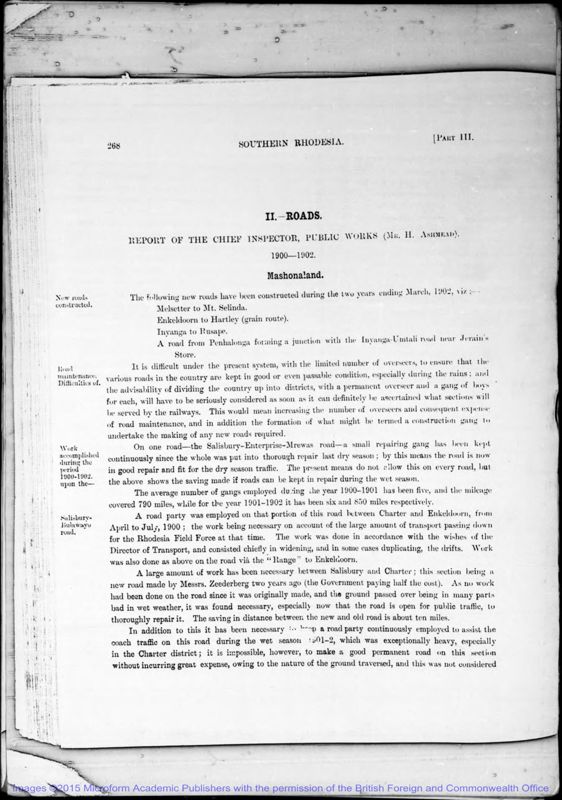 View document: Roads, 1900-1969.