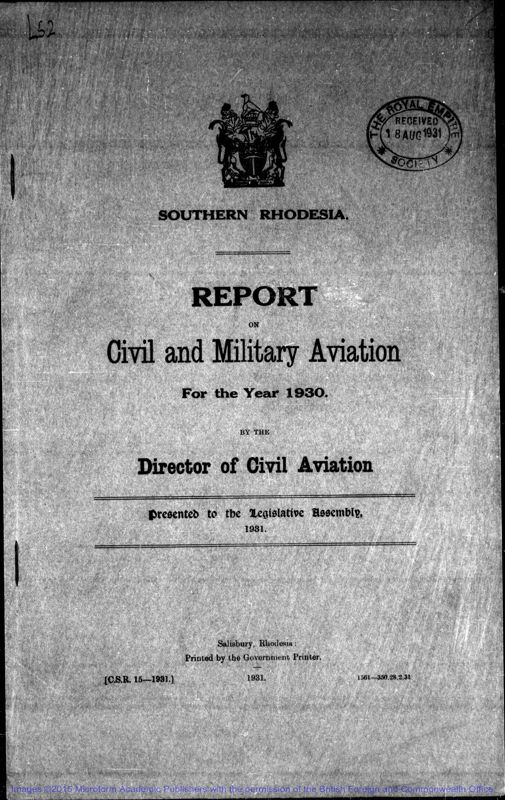 View document: Civil Aviation, 1930-1961.