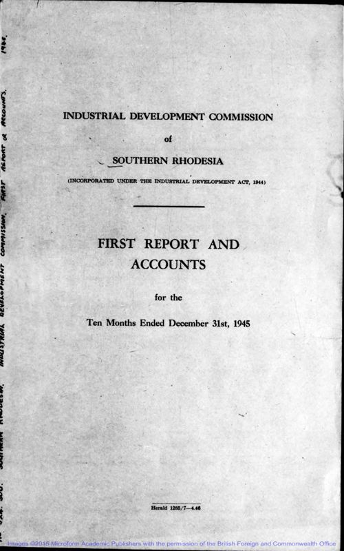 View document: Industrial Development Commission, 1945-1949.