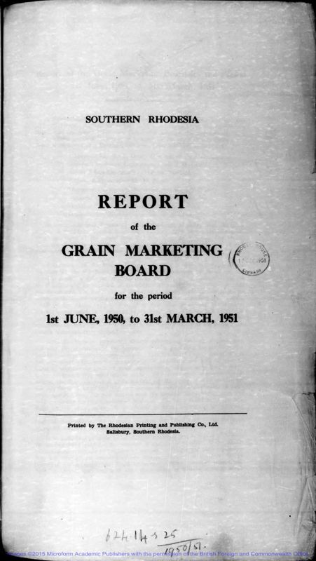 View document: Grain Marketing Board, 1950-1976.