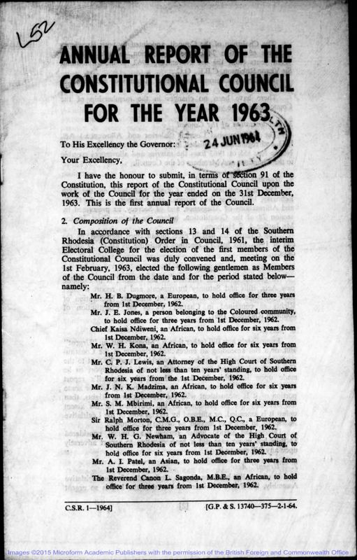 View document: Constitutional Council, 1963-1970.