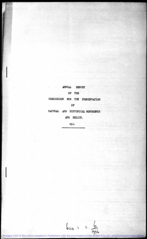 View document: Historical Monuments Commission, 1936-1971.