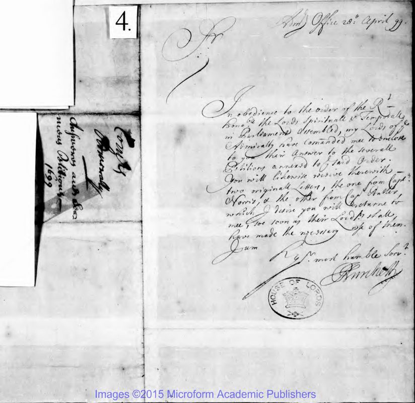 View document: Other Papers Part 1, 1699-1791.