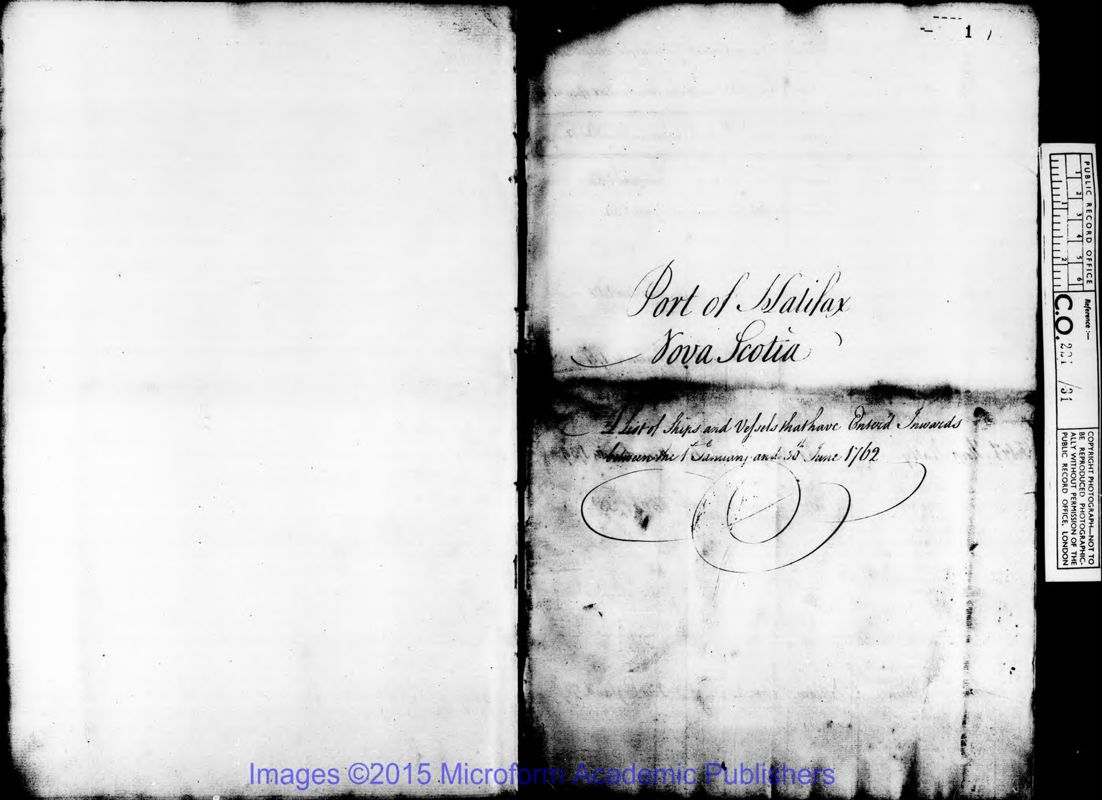 View document: Naval Office Shipping Lists for Nova Scotia, 1730-1820 pt2.