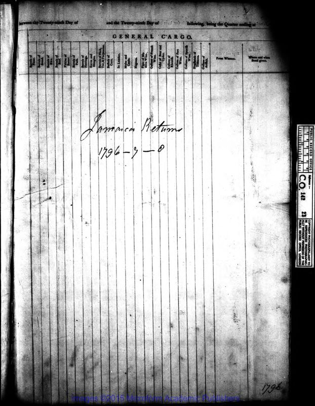 View document: Naval Office Shipping Lists for Jamaica, 1685-1818 pt4.