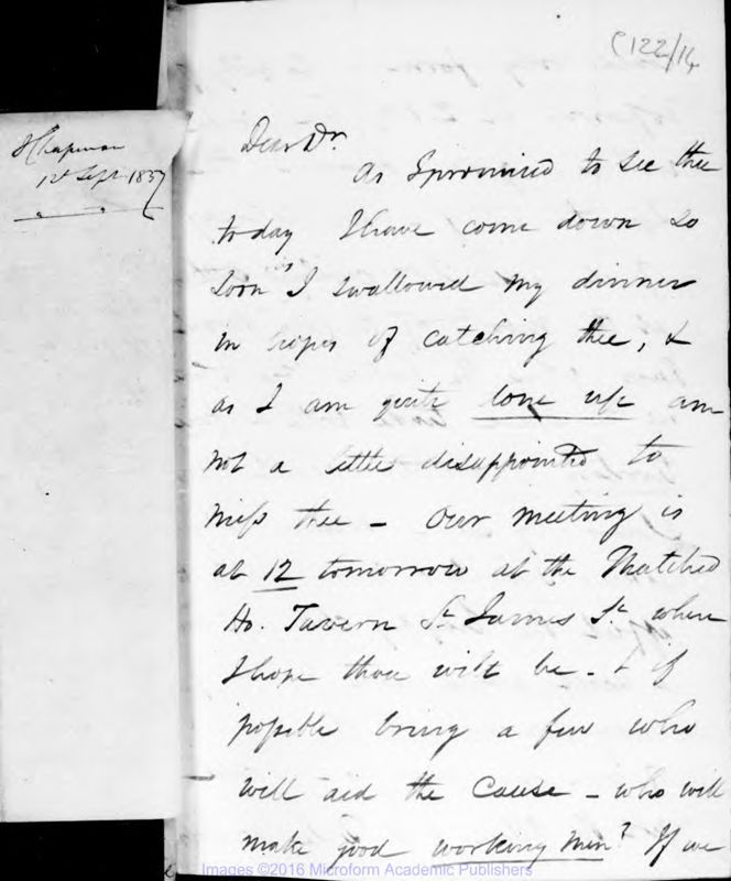 View document: Correspondence re. American Slavery, 1836-1862.