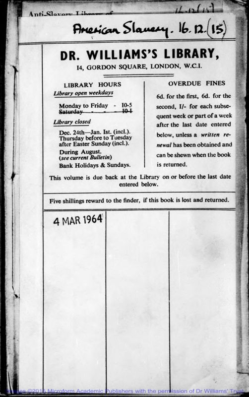 View document: American churches and slavery, 1842-1855.