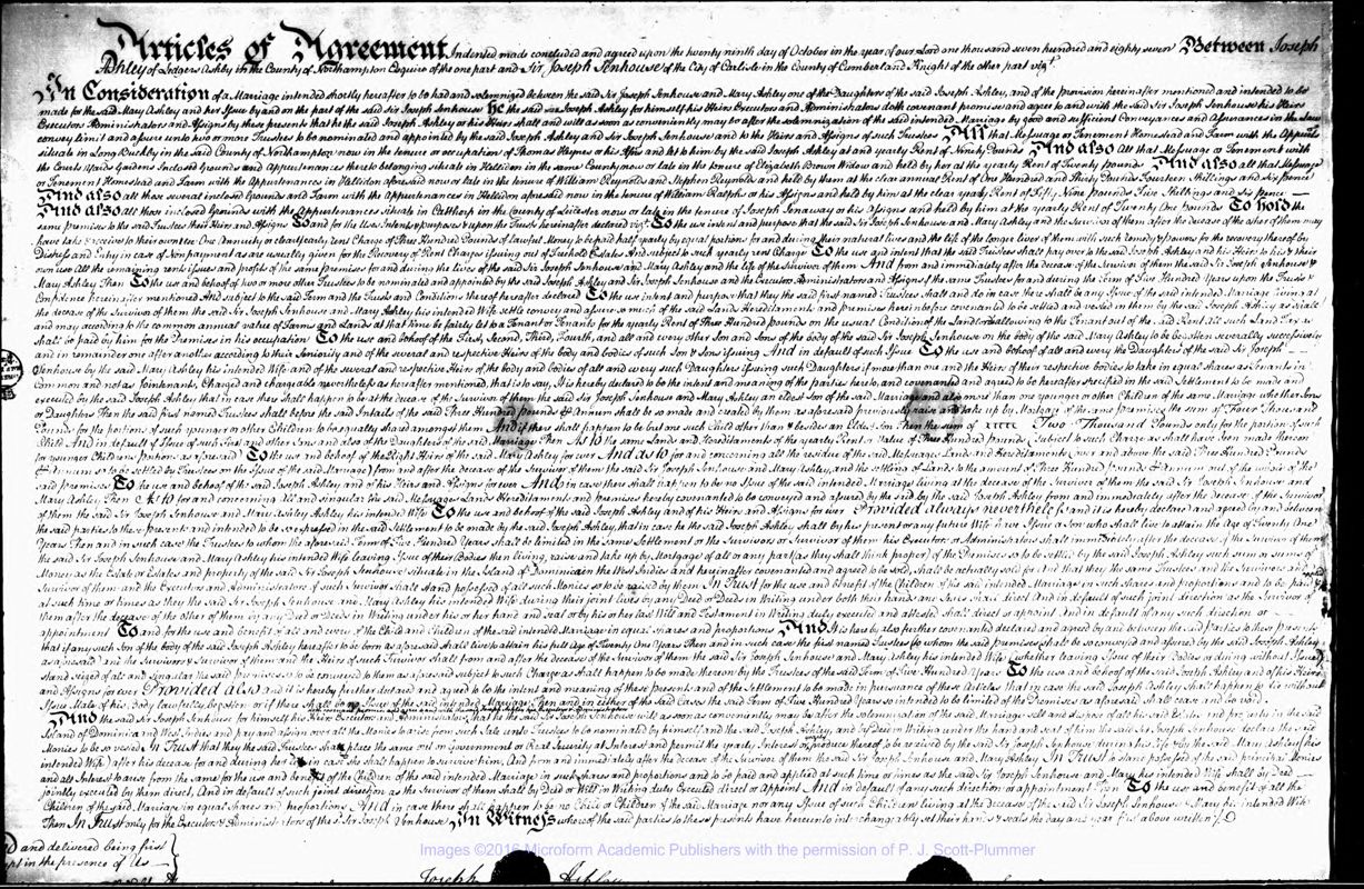 View document: Personal papers, 1741-1800.