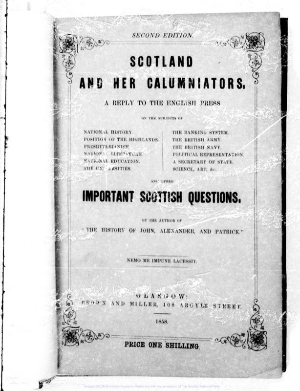 View document: Burns, William, 1855-1869.