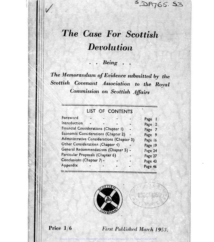 View document: Pamphlets Discussing Devolution, 1885-1968.