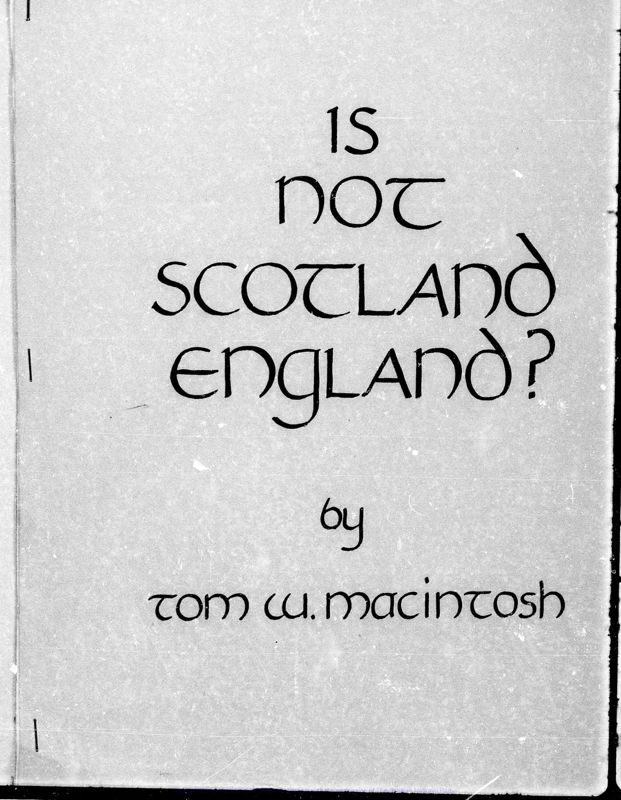 View document: Differentiation Between Scotland and England, 1859-1971.
