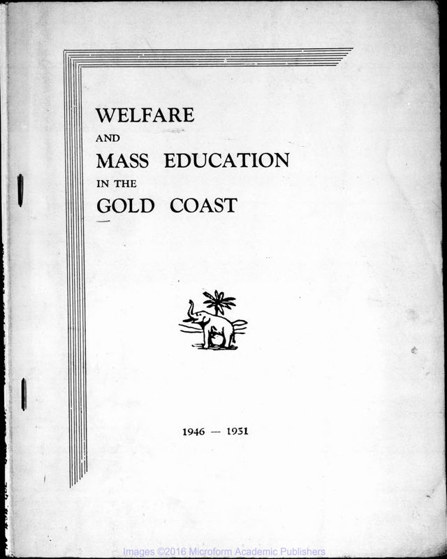 View document: Social Welfare and Community Development, 1946-1956.