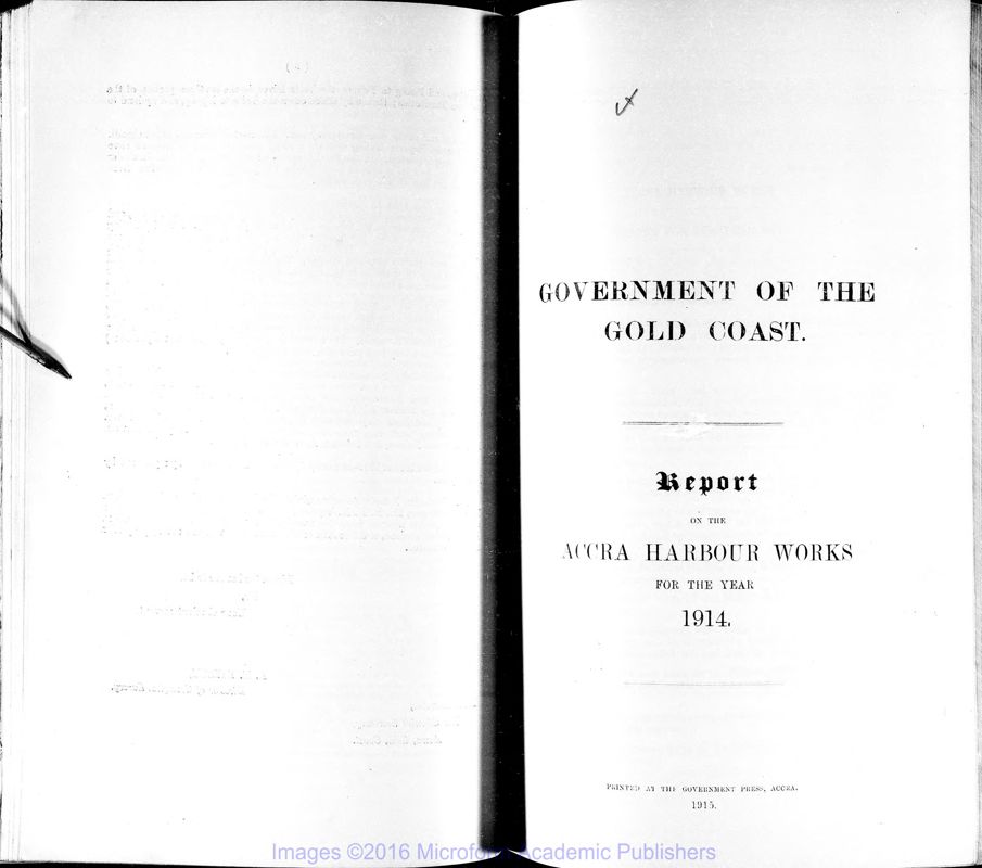 View document: Harbour Work and Water Supply, 1914-1956.