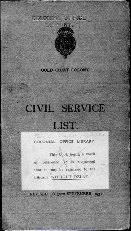 View document: Staff Lists, 1931-1934.