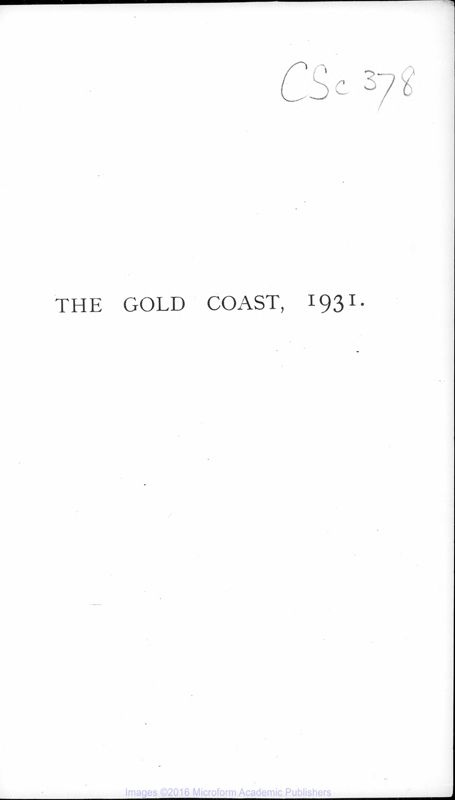 View document: Census of the Gold Coast, 1931.
