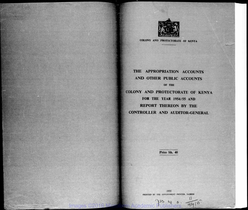 View document: Appropriation Accounts, 1958-1964.