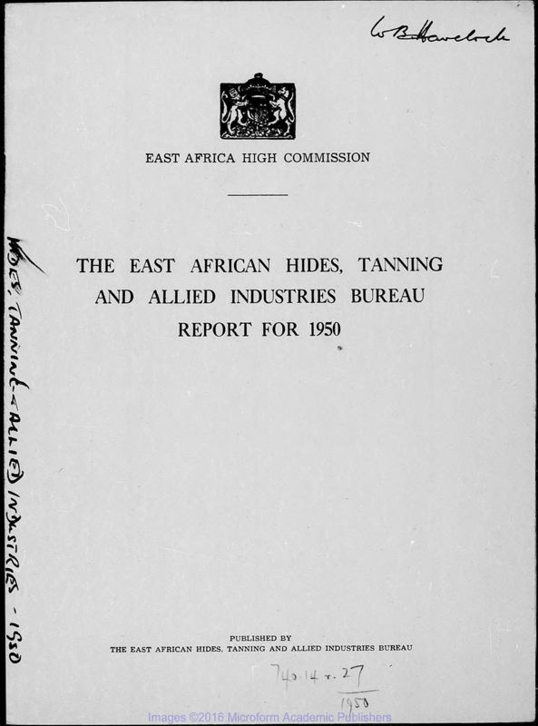 View document: Hides and Leather Bureau, 1950-1957.