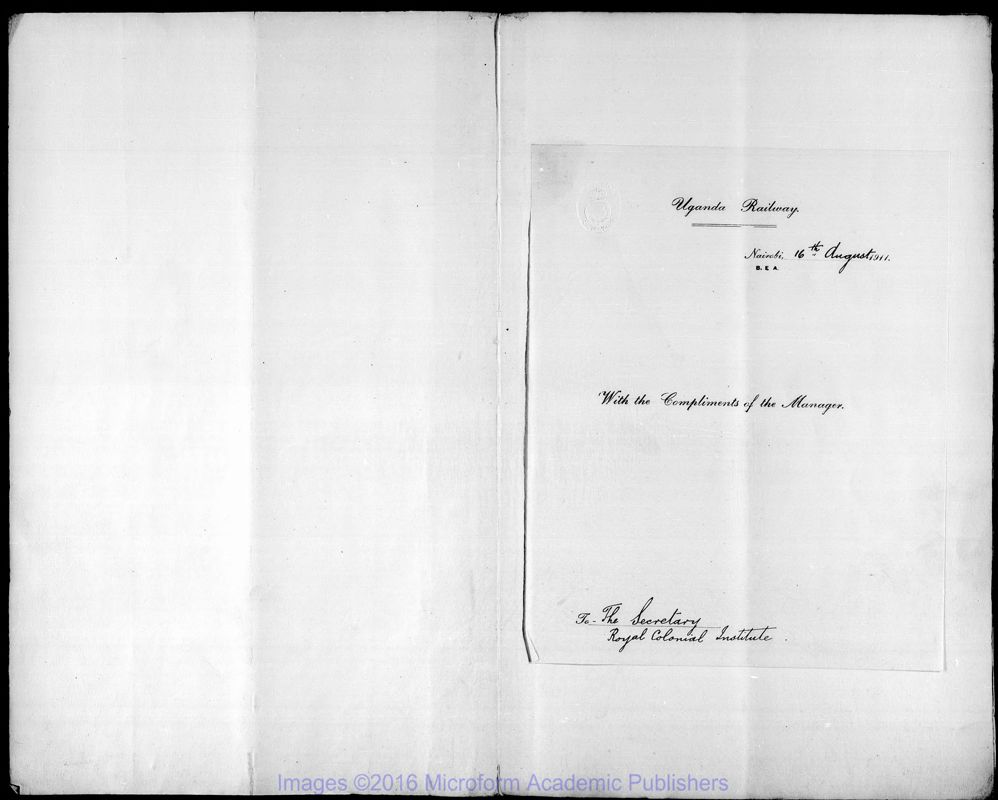 View document: Railways, 1910-1916.
