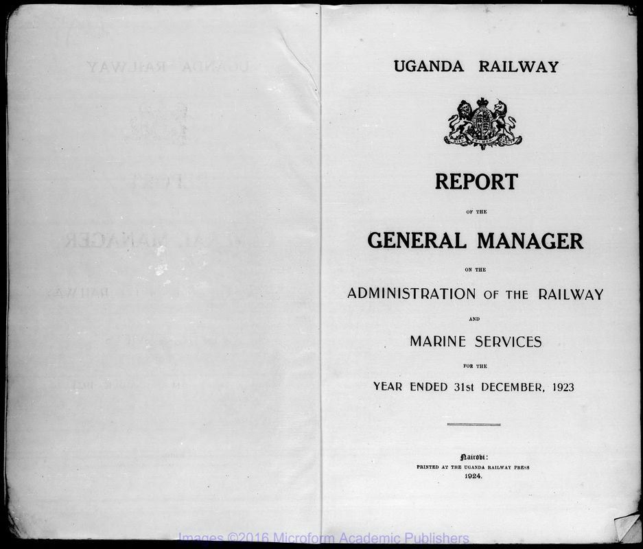 View document: Railways, 1923-1930.
