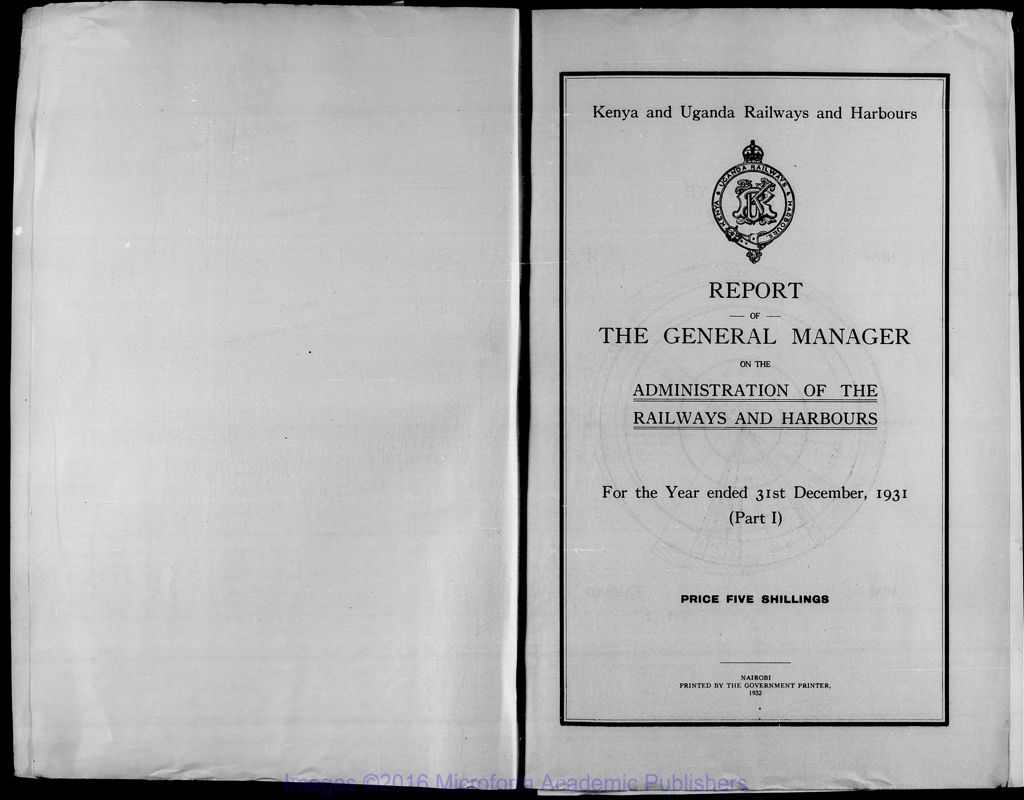 View document: Railways, 1931-1935.