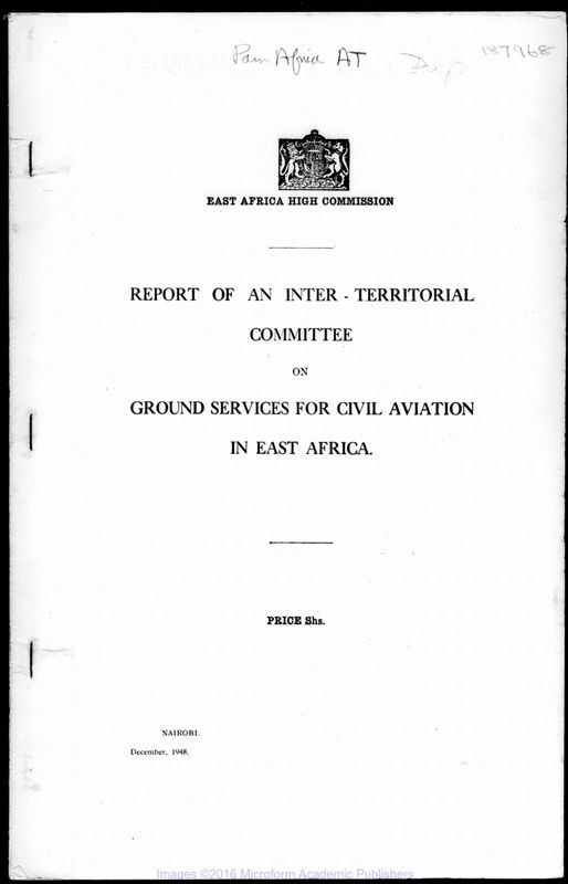 View document: EAHC Civil Aviation, 1948-1964.