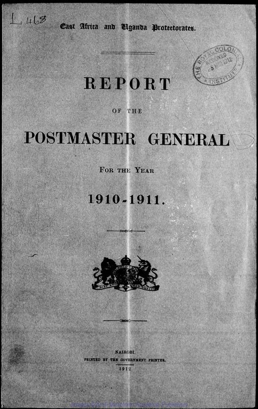 View document: Posts and Telegraphs, 1910-1947.