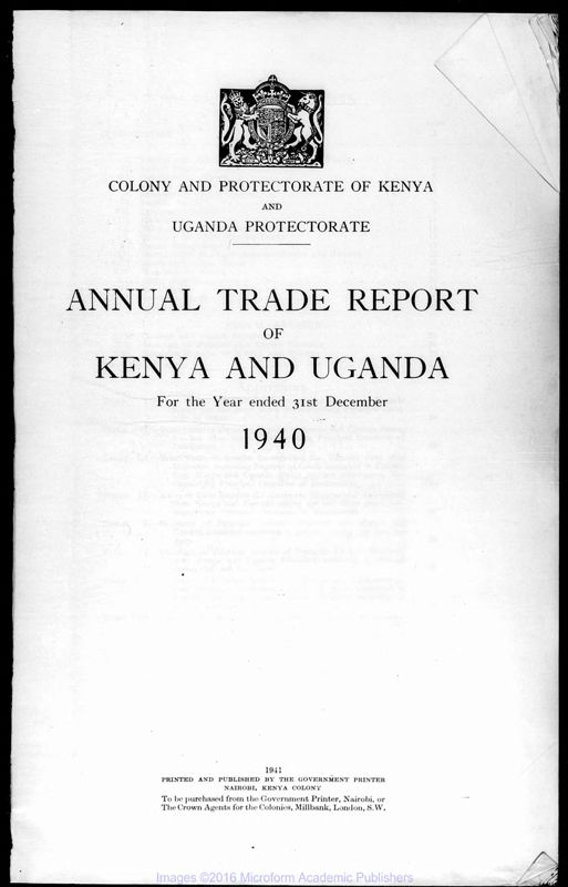 View document: Trade Reports, 1940-1945.
