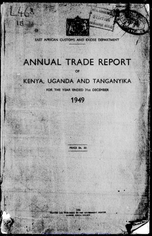 View document: Trade Reports, 1949-1952.