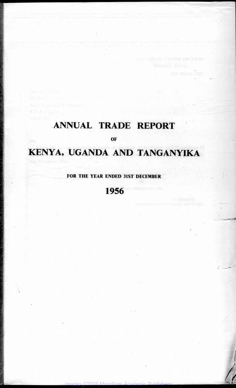 View document: Trade Reports, 1956-1958.