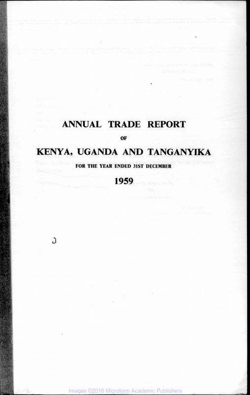 View document: Trade Reports, 1959-1961.