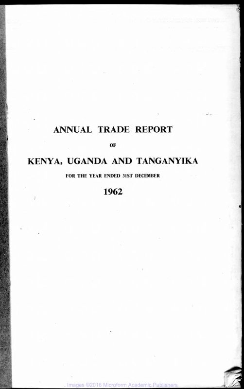 View document: Trade Reports, 1962-1963.
