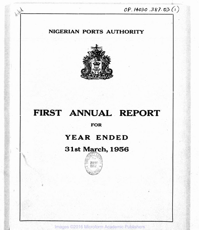 View document: Ports Authority, 1955-1960.