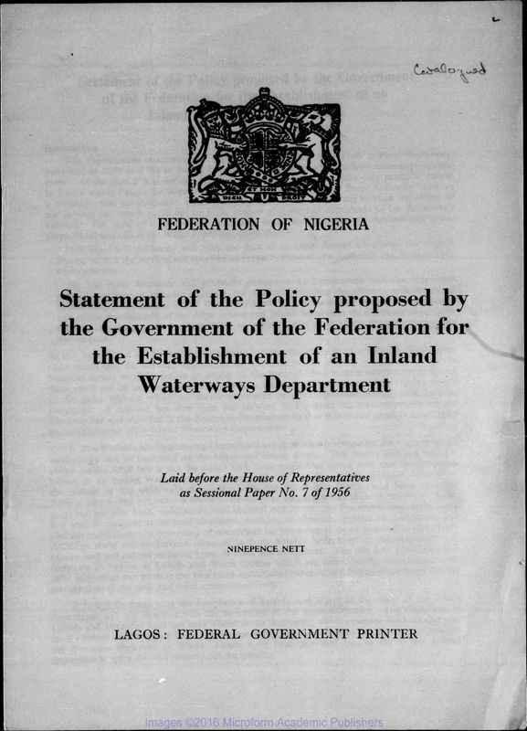 View document: Inland Waterways, 1956-1960.