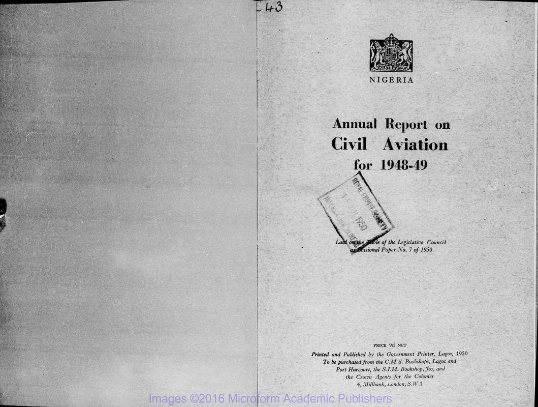 View document: Civil Aviation and Airways Corporation, 1946-1959.