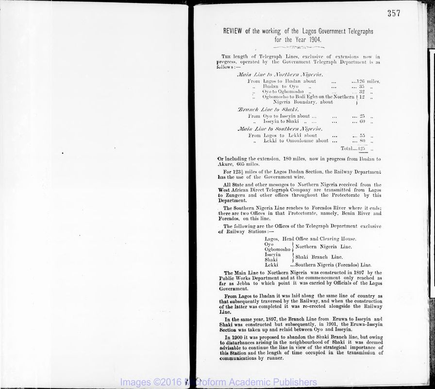 View document: Post and Telegraphs, Lagos and Southern Nigeria, 1904-1960.
