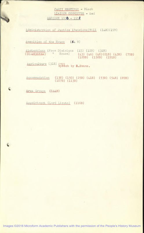 View document: Parliamentary Labour Party Papers, 1950-1951.