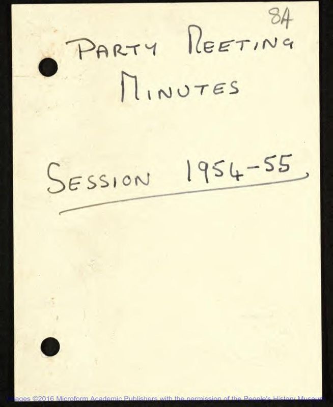 View document: Parliamentary Labour Party Papers, 1954-1955.