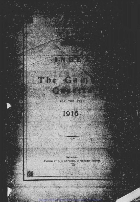 View document: Gambia Gazette, 1916-1917.