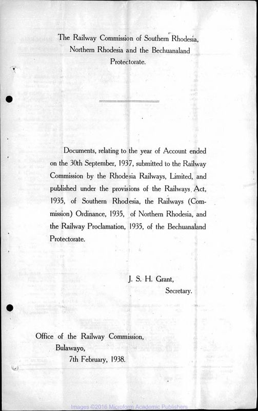 View document: Zimbabwe (Southern Rhodesia) Gazette, 1938.