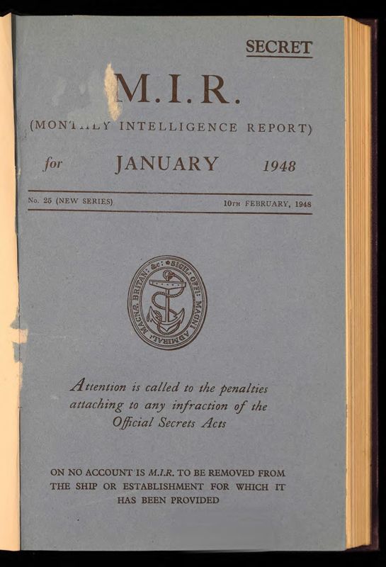View document: Admiralty: Monthly Intelligence, 1948.