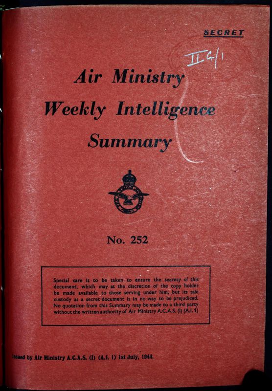 View document: Royal Air Force: Weekly Intelligence, Jul 1944-Sep 1944.