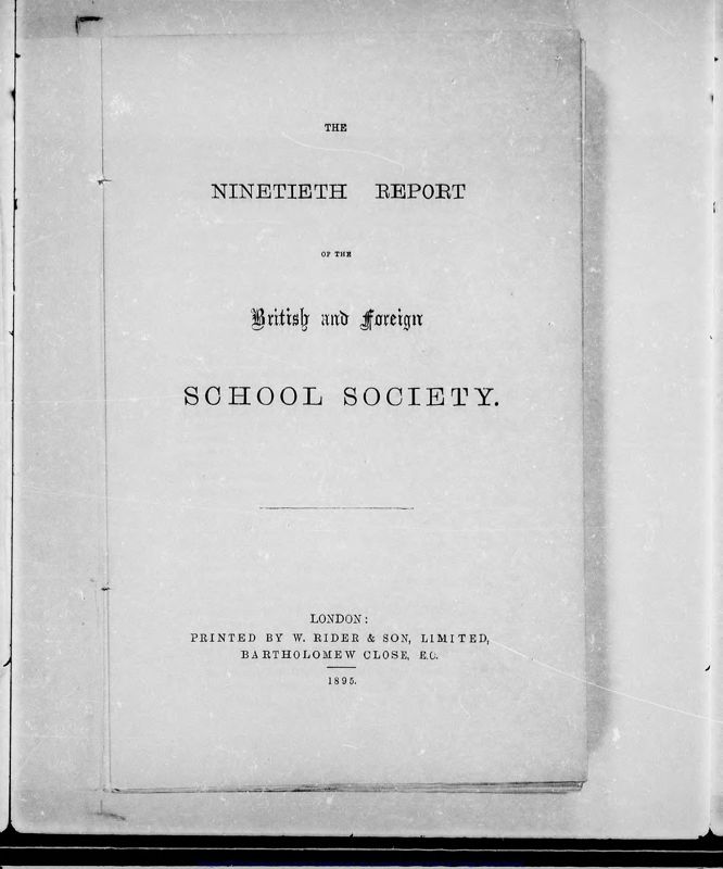 View document: British and Foreign Schools, 1895-1897.