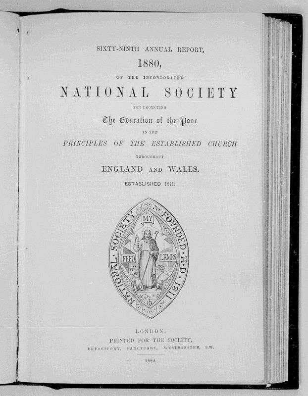 View document: National Society schools, 1880-1884.