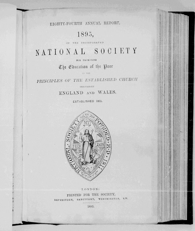 View document: National Society schools, 1895-1900.