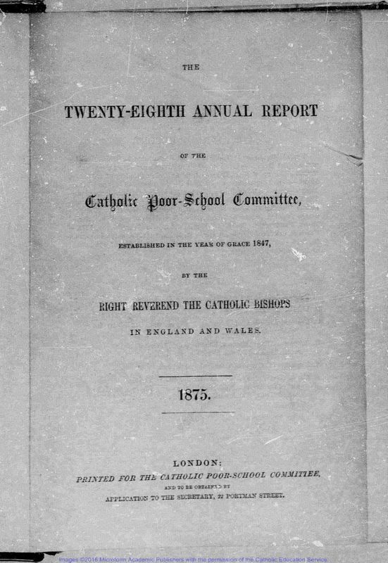 View document: Catholic Poor School, 1875-1879.