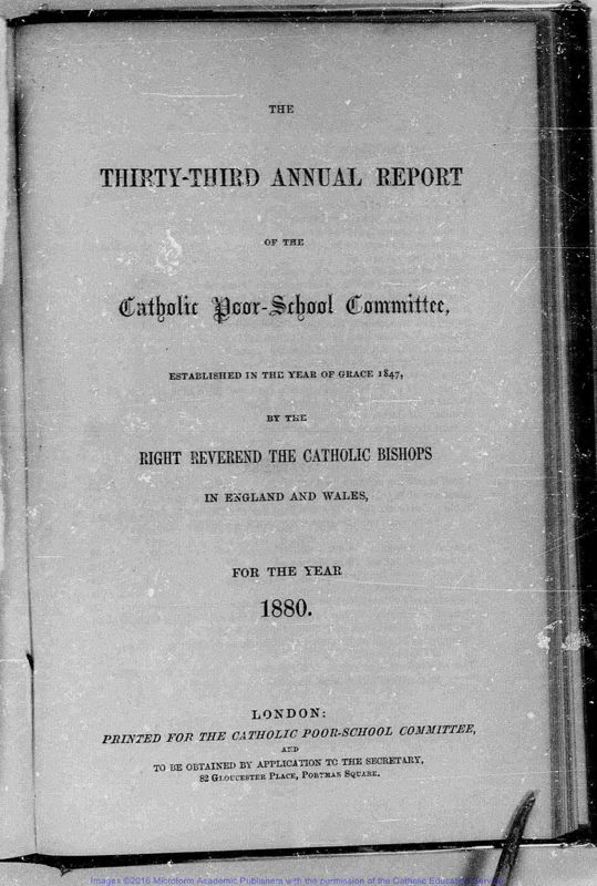 View document: Catholic Poor School, 1880-1884.