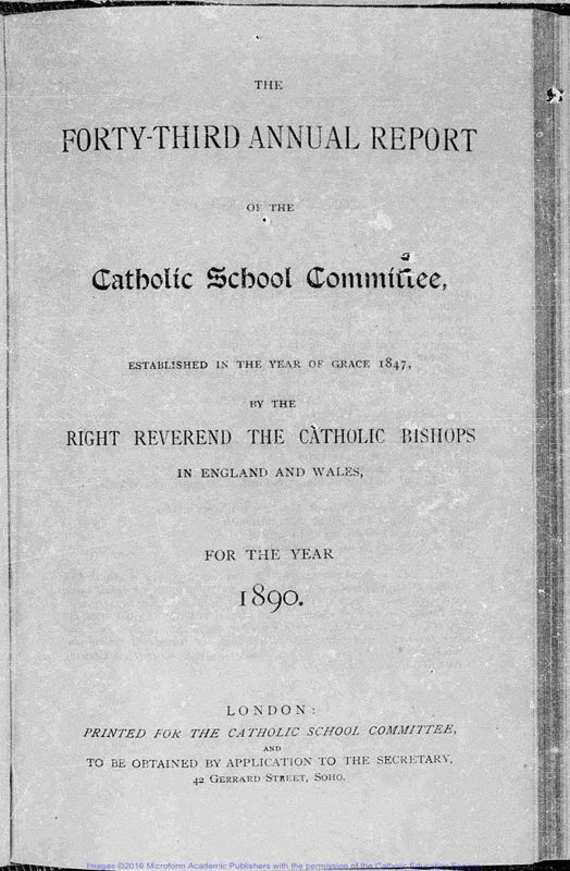 View document: Catholic Poor School, 1890-1894.